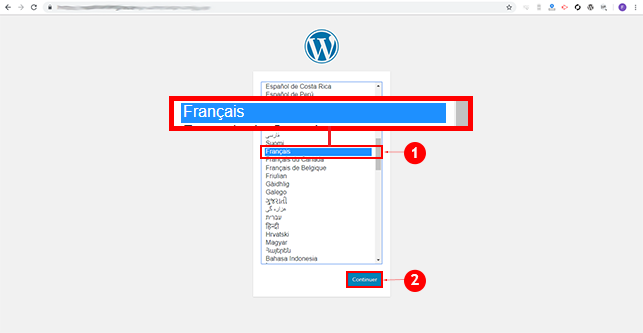 installer WordPress sur cPanel