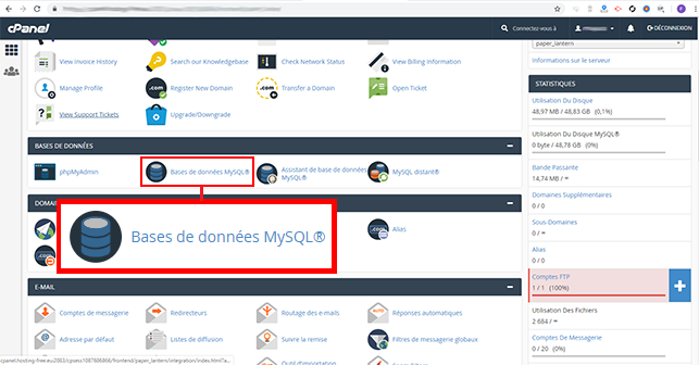 installer WordPress sur cPanel