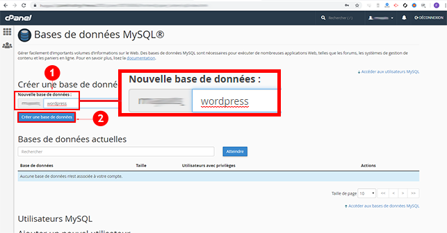 installer WordPress sur cPanel