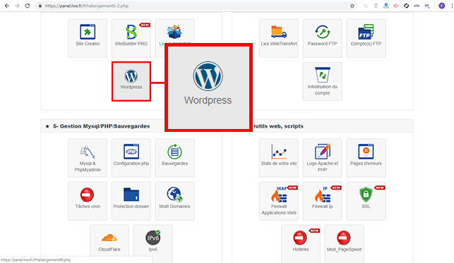 installer wordpress