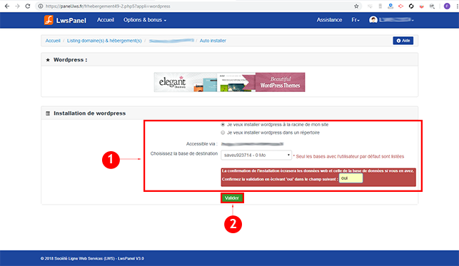 installer wordpress