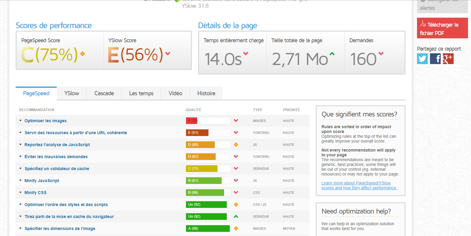 plugin de mise en cache