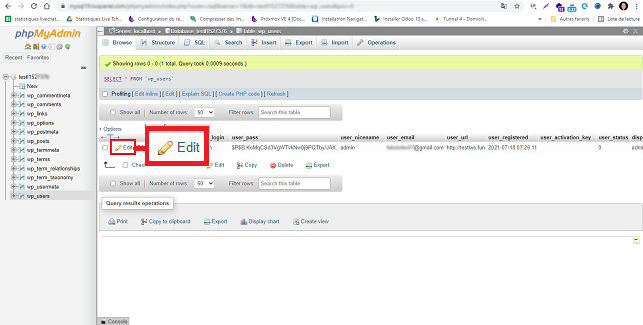 changer votre mot de passe WordPress