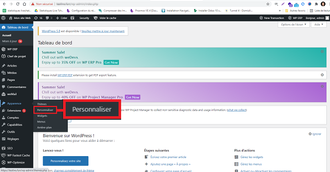 Personnaliser WordPress