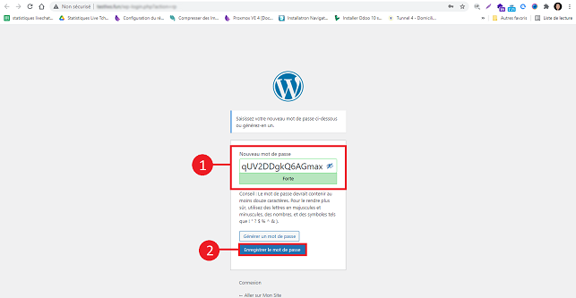 mot de passe WordPress
