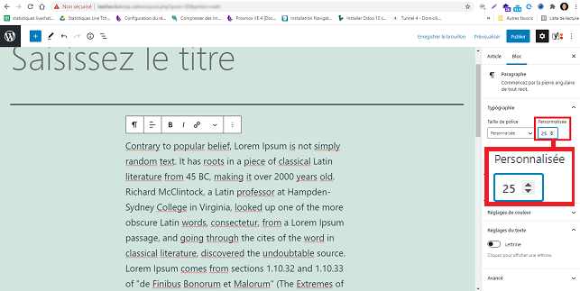 Article WordPress