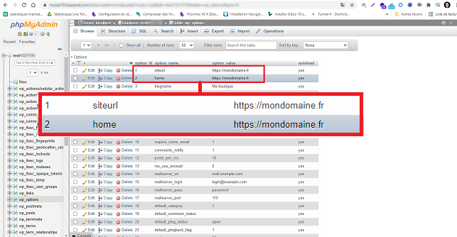 Modifier le nom de domaine WordPress