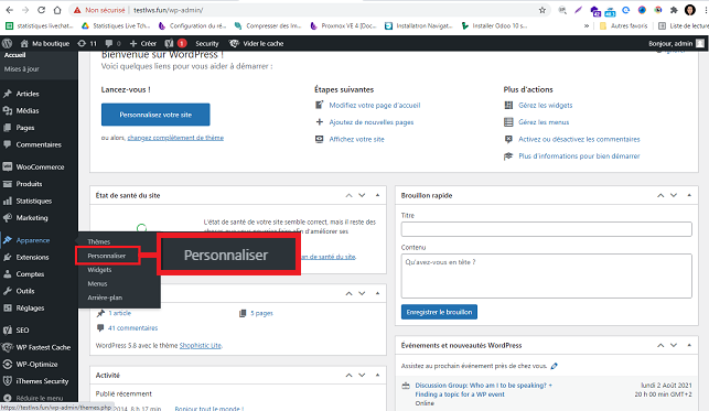 personnaliser WordPress