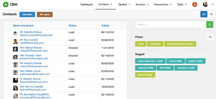 Wordpress CRM