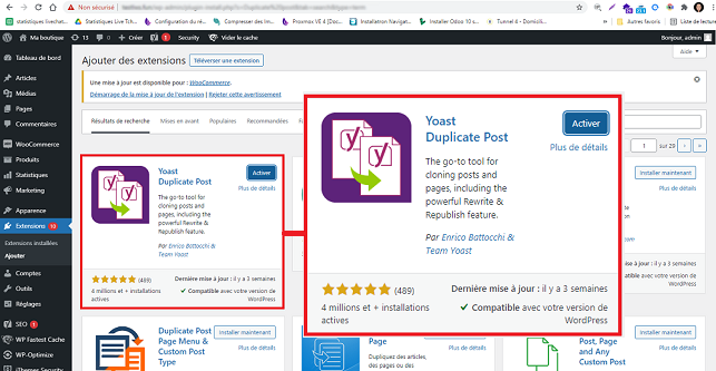 Plugin pour dupliquer une page WordPress