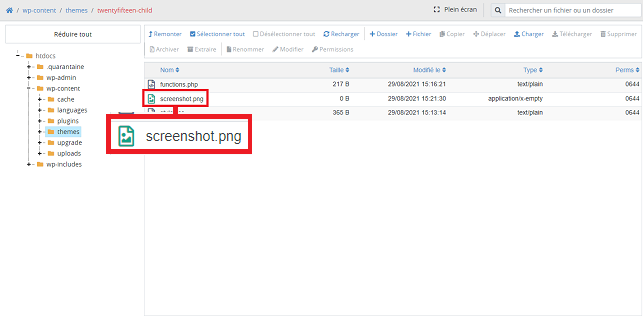 installer un thème enfant WordPress