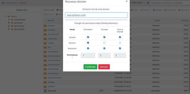 installer un thème enfant WordPress