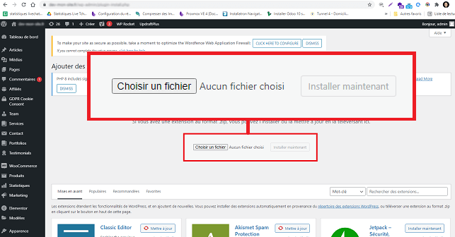 WP Rocket sur WordPress