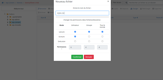 installer un thème enfant WordPress