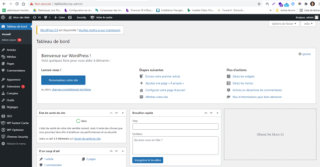 installer WordPress en 1 clic